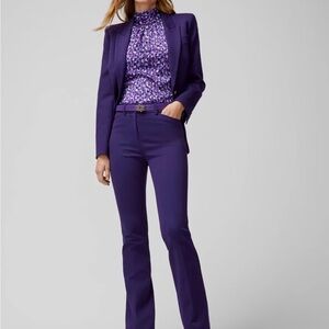 White House Black Market Purple Flare Pants